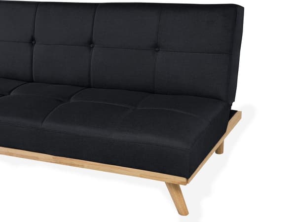 3-sits Klick Klack Bäddsoffa Svart Tuftad Modern Vardagsrum