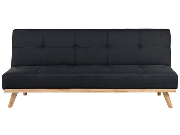 3-sits Klick Klack Bäddsoffa Svart Tuftad Modern Vardagsrum