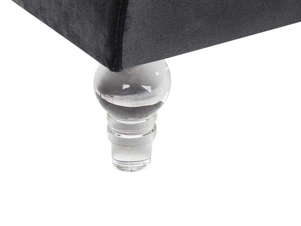 Soffa Svart 3-sits Sammet Kviltning