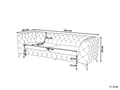 Miniatyrbillede 3 af 11: Chesterfield sovesofa smaragdgrøn quiltet elegant fløjl