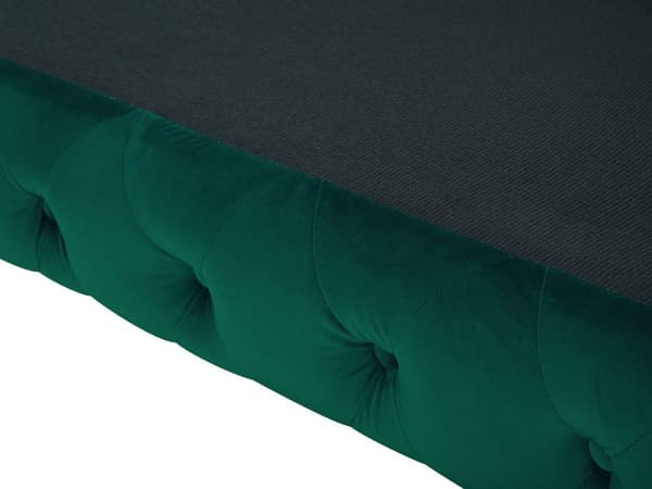 Chesterfield sovesofa smaragdgrøn quiltet elegant fløjl