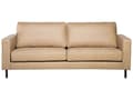 Miniatyrbild 1 av 11: Soffa Beige Läder 3-sits Metallben Klätt Ryggstöd Minimalistisk Modern