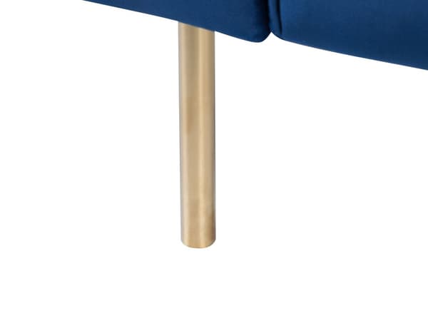 Mørkeblå velour 3-personers sofa moderne sofa til stuen med sovefunktion minimalistisk design