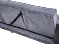 Miniatyrbillede 7 af 9: Grå velour sovesofa til tre personer moderne sofa til stuen med sovefunktion minimalistisk design