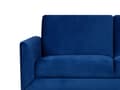 Miniatyrbillede 6 af 8: Sofa Blå Velour Stof og Sølv Krom Metalben 3 Personers Dekorativ Blød Polstret Dyb Siddemøbel Klassisk Retro Moderne Stil Stue Tilbehør