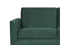 Miniatyrbillede 5 af 8: Sofa Grøn Velour Stof og Sølv Krom Metalben 3 Personers Dekorativ Blød Polstret Dyb Siddemøbel Klassisk Retro Moderne Stil Stue Tilbehør