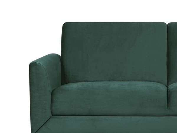 Soffa Grön Klädsel Silver Ben 3-sits Glam