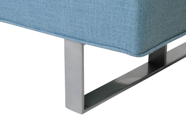 Vuodesohva vaaleansininen 190 x 79 x 88 cm polyesteri metalli puu kolmelle säädettävä