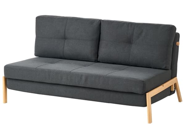 3 Personers Sort Sovesofa med Sovefunktion Skandinavisk Design