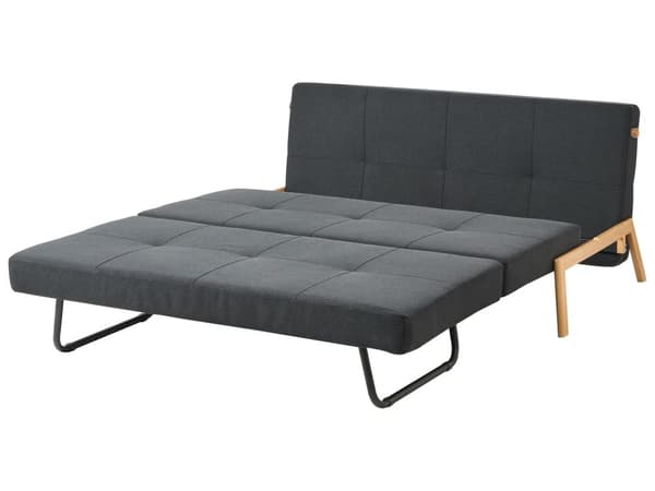 3 Personers Sort Sovesofa med Sovefunktion Skandinavisk Design