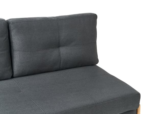 3 Personers Sort Sovesofa med Sovefunktion Skandinavisk Design
