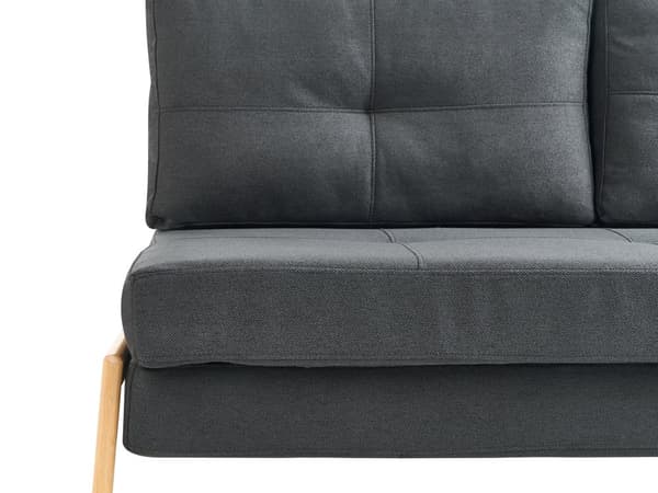 3 Personers Sort Sovesofa med Sovefunktion Skandinavisk Design