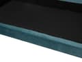 Miniatyrbillede 8 af 9: 2 Personers Blågrøn Velour Sofa med Træben Solide Sæder Ekstra Hynder Retro Stil