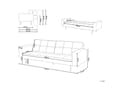 Miniatyrbild 3 av 9: Bäddsoffa Rosa Sammet 3-sits Modern
