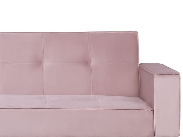 Bäddsoffa Rosa Sammet 3-sits Modern