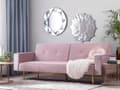 Miniatyrbild 2 av 9: Bäddsoffa Rosa Sammet 3-sits Modern