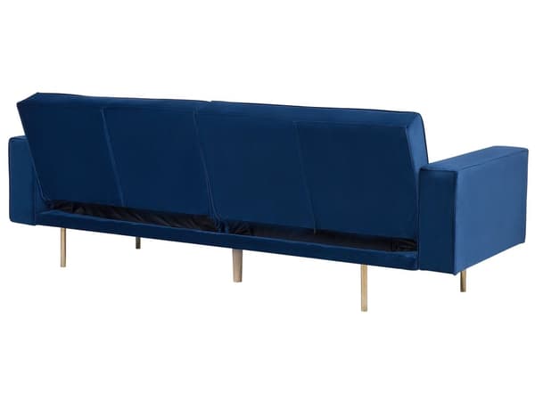 Bäddsoffa Marinblå Sammet 3-sits Modern