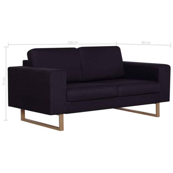 vidaXL 2-personers sofa i stof sort
