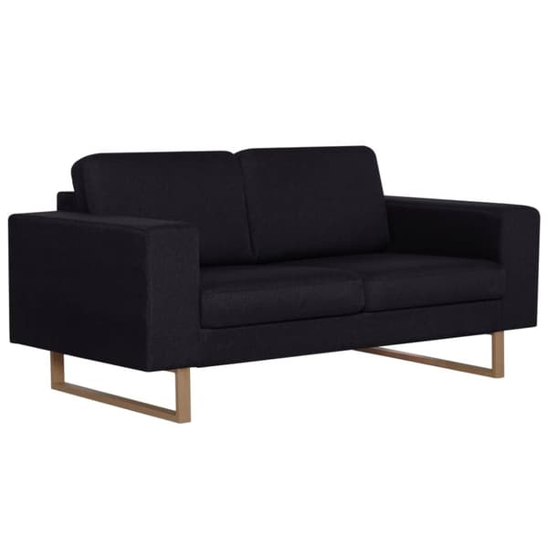 vidaXL 2-personers sofa i stof sort