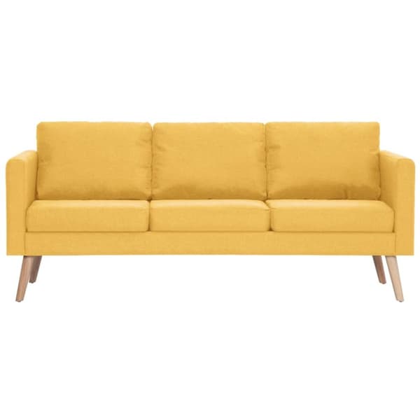 vidaXL 3-personers sofa i stof gul