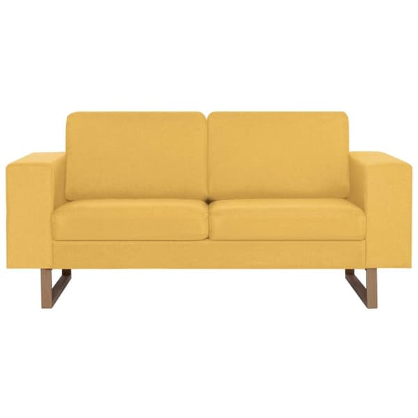 vidaXL 2-personers sofa i stof gul