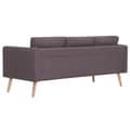 Miniatyrbillede 3 af 8: vidaXL 3-personers sofa i stof gråbrun