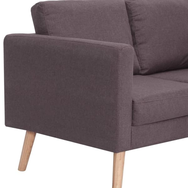vidaXL 3-personers sofa i stof gråbrun