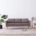 Miniatyrbillede 8 af 8: vidaXL 3-personers sofa i stof gråbrun