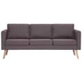 Miniatyrbillede 2 af 8: vidaXL 3-personers sofa i stof gråbrun