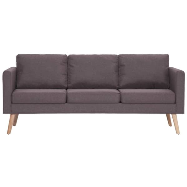 vidaXL 3-personers sofa i stof gråbrun