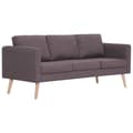 Miniatyrbillede 1 af 8: vidaXL 3-personers sofa i stof gråbrun