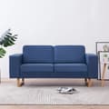 Miniatyrbillede 8 af 8: vidaXL 2-personers sofa i stof blå