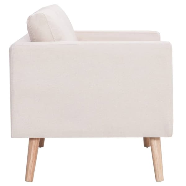 vidaXL 2-personers sofa i stof cremefarvet