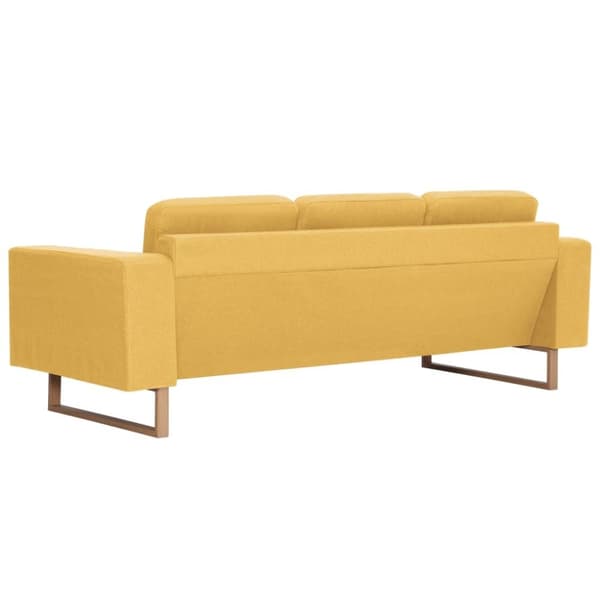 vidaXL 3-personers sofa i stof gul