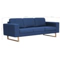 Miniatyrbillede 7 af 8: vidaXL 3-personers sofa i stof blå