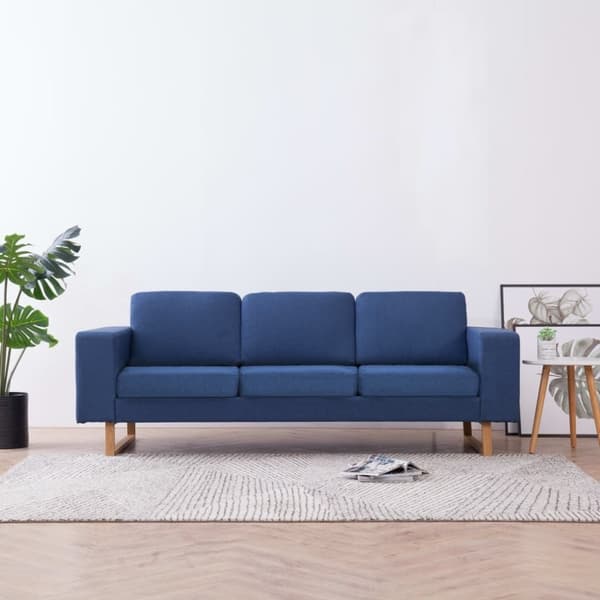 vidaXL 3-personers sofa i stof blå