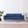 Miniatyrbillede 8 af 8: vidaXL 3-personers sofa i stof blå