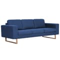 Miniatyrbillede 2 af 8: vidaXL 3-personers sofa i stof blå