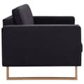 Miniatyrbillede 3 af 8: vidaXL 3-personers sofa i stof sort