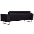 Miniatyrbillede 4 af 8: vidaXL 3-personers sofa i stof sort