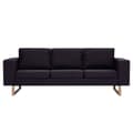 Miniatyrbillede 2 af 8: vidaXL 3-personers sofa i stof sort
