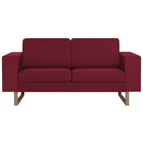 vidaXL 2-personers sofa i stof rødvinsfarvet