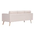Miniatyrbillede 5 af 9: vidaXL 3-personers sofa i stof cremefarvet
