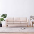 Miniatyrbillede 2 af 9: vidaXL 3-personers sofa i stof cremefarvet
