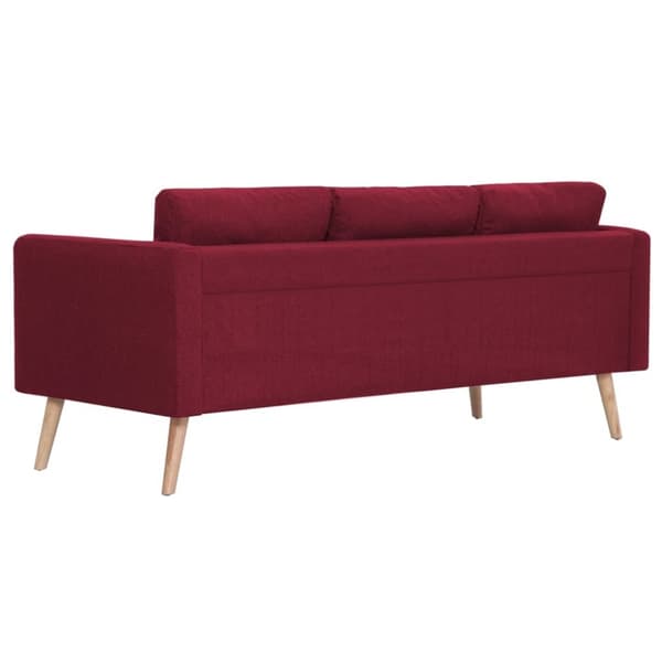 vidaXL sofasæt i 2 dele stof vinrød