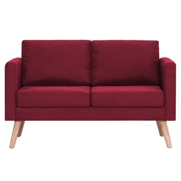 vidaXL sofasæt i 2 dele stof vinrød