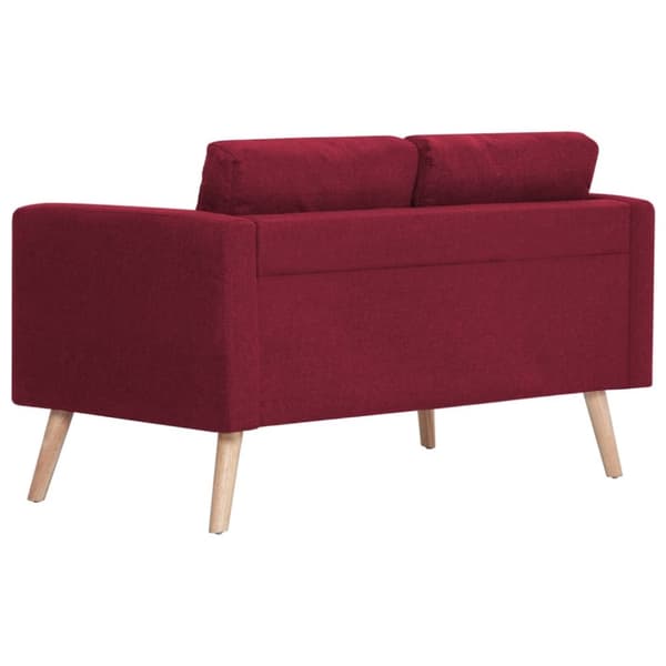 vidaXL sofasæt i 2 dele stof vinrød