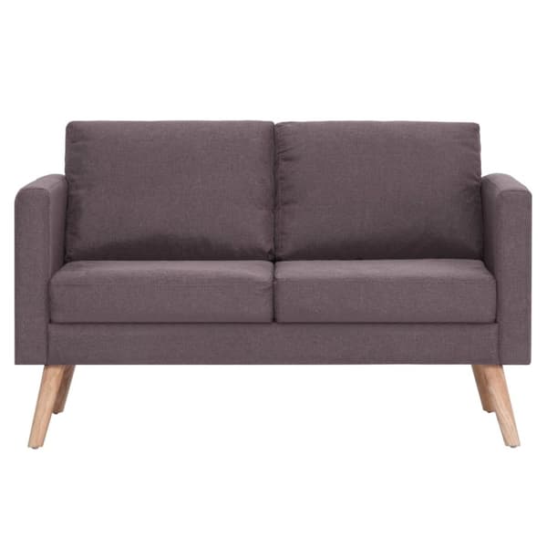 vidaXL Soffgrupp 2 delar tyg taupe