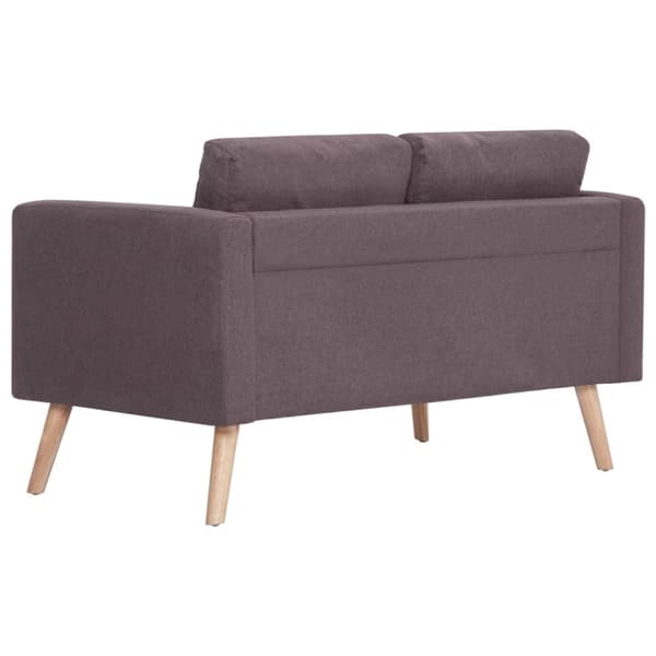 vidaXL Soffgrupp 2 delar tyg taupe