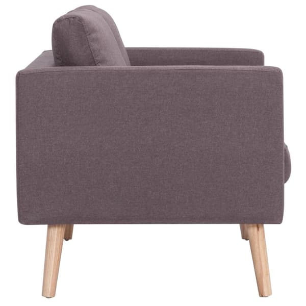 vidaXL Soffgrupp 2 delar tyg taupe
